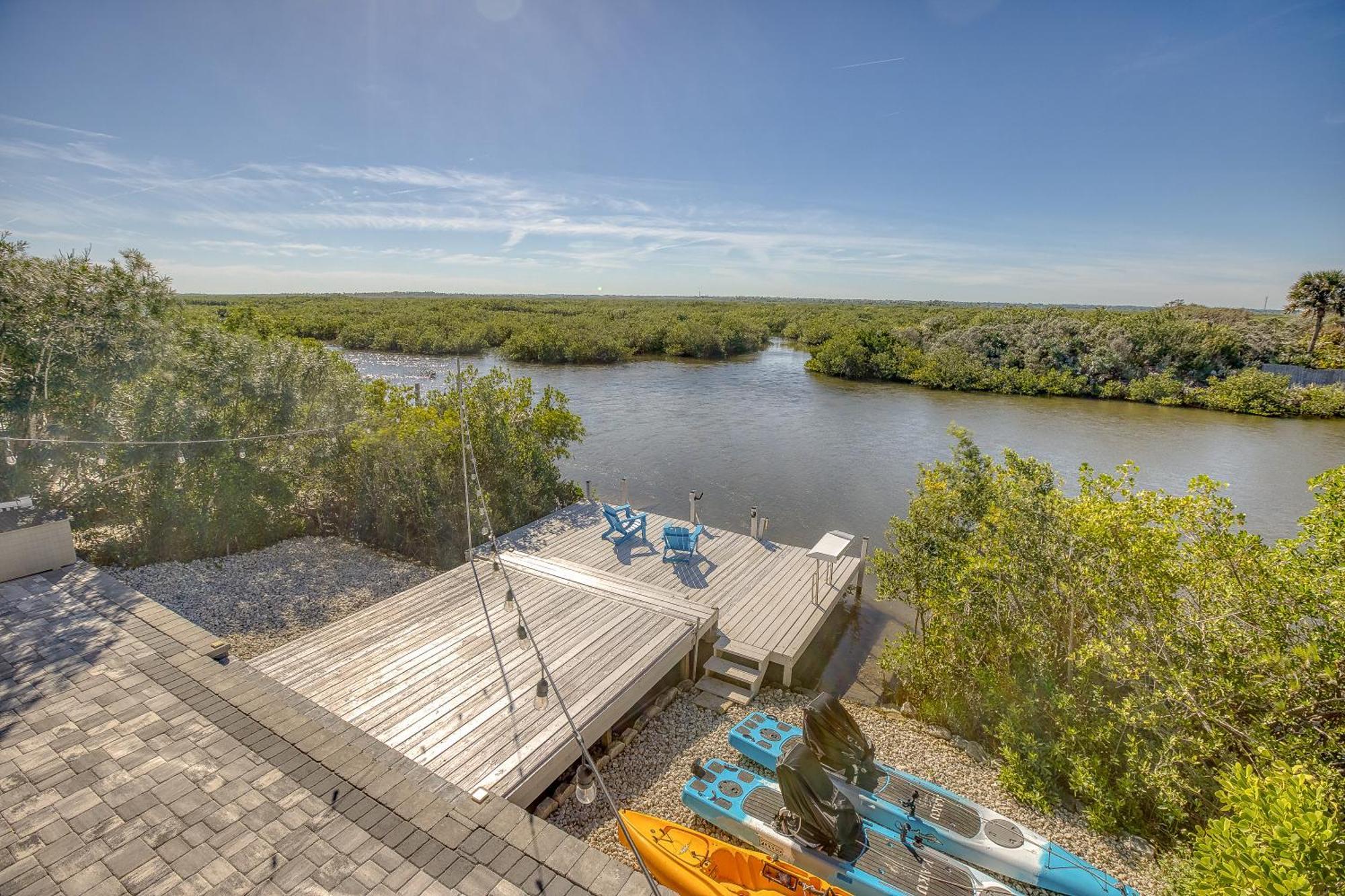 A Fishermans Dream Riverfront Retreat With Dock Only A 3-Minute Walk To Beach 5906S New Smyrna Beach Bagian luar foto